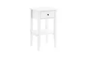 Sarantino Rue Bedside Table in White