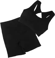 [WOFASHPURET] Yoga Suit Athletic Shorts Shorts Workout Clothing Outfits for Women Work Out Clothes Gym for Women Exercise Clothes for Women Gym Clothes Nylon Black