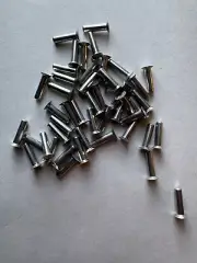 SOLID ALUMINUM COUNTER SUNK RIVETS 1/8 x 1/2" 45 PCS. NEW