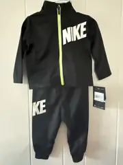 Nike Baby 2 Piece Full Zip Jacket Elastic Pant Set 12M Jogger Track Sweatsuit