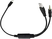 Auxillary Adapter, AUX Input Connector Car Audio Stereo 3.5mm &USB Interface Compatible for BMW Y Cable Support for i-Phone 8/8 Plus