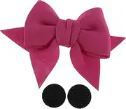 X AUTOHAUX Motorcycle Helmet Accessories Decoration Bow for Motorcycle Bicycle Skiing Helmets Rose Red Fabric Sticker 1 Set