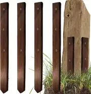 4 Pack Fence Post Repair Stakes Preservative Wood Fence Post Anchor Ground Spike