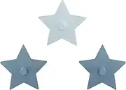 roba Little Stars Wall Hooks with Stars Motif – Wall Coat Rack & Decoration for Baby & Children's Room – Set of 3 Coat Hooks for Children – Wood Grey/White