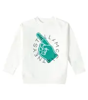 [Stella McCartney Kids] Stella McCartney Kids Logo printed cotton jersey sweatshirt Y 4 white