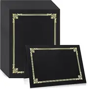 Sherr 60 Pcs Certificate Holders Certificate Covers Folders Diploma Holders with Gold Foil Border for Letter Size 8.5 x 11 Inches Diploma, Documents, Awards, Paper, Letter, Graduation(Black)