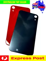 New Back Rear Cover Glass Replacement For iPhone XR, Red, BIG CAMERA HOLE