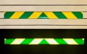 School Bus Yellow & Green Reflective Chevron Panel Oralite V98 Custom Decal Tape