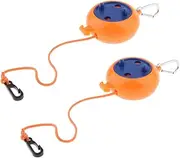 Dolity 2Pcs Windproof Clothesline Outdoor Retractable Rope Washing Line 8m Orange, Rotating Recycling Design, Convenient to Use