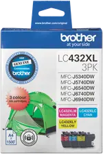 Brother LC432XLPK3 Colour Value Pack - Cyan Magenta, Yellow
