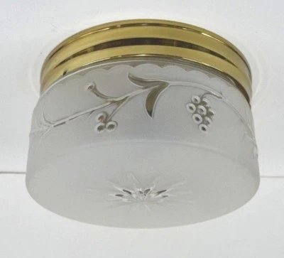 DRUM HALL Kitchen BATH Flush Mount VINTAGE CEILING LIGHT FIXTURE 8.5x5" NEW