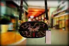 Queen Bee Gem Pearl Animal Print Vegan Leather Wallet Bag Detachable Strap