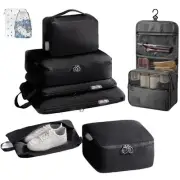 Tiger Bell Pouch Compression 9 Piece Set Travel Pouch Space Saving 50% 2024 805