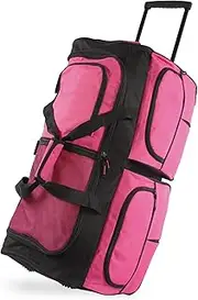 [Pacific Coast] Signature 30" Large Rolling Duffel Bag, Pink, One Size, 30" Large Rolling Duffel Bag