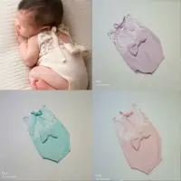 在飛比找樂天市場購物網優惠-新生兒攝影服飾影樓蕾絲針織拼接寶寶拍照衣服裝滿月嬰兒拍攝道具