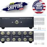 Amp Speaker Switcher 2-In-1-Out Binding Post 2-Way Selector Control Box