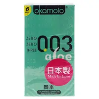 在飛比找蝦皮商城優惠-日本 okamoto 岡本 003衛生套(蘆薈精華)6入【小