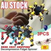 3PCS Fidget Spinner Toys Transformable Chain Robot Fingertip Gyro Stress ReliRH