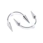 Stainless Steel C Bar Smile Lip Tiger Teeth Nail Vampire Body Piercing Jewel LW❤