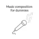 Music composition for dummies: Songwriter Notebook for self-composting music and writing song words large size 121 pages