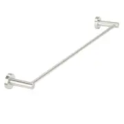 Round Brass Single Towel Rail - PVD Brushed Nickel - 600mm