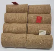 Burlap Fabric 5" x 12' Rolls Set Of 8 Brand New! 96' Total