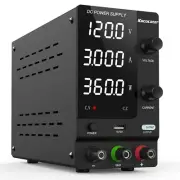 DC Power Supply Variable 120V 3A with Output Switch, Adjustable Regulated Swi...