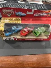 Disney Cars 3 Pack WOC THE KING FINISH LINE MCQUEEN & CHICK HICKS, GET IT HERE