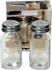Circleware Yorkshire Clear Glass Salt and Pepper Shakers Set New