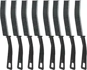 8 Pcs Crevice Cleaning Brush Set, Grout Cleaner Scrub Brush Deep Tile Ideal for Cleaning Tight Spaces, Fans, Bathrooms, Tile, Kitchens and More. (black8)