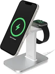 OtterBox Wireless 2-in-1 MagSafe Charging Station Type-G, Strong Magnetic Alignment and Hold for MagSafe Products, Elegant Charging Solution for iPhone and Apple Watch, Grey