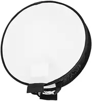 zolyet Portable 400mm Round Softbox Light Round Flash Light Foldable Soft Flash Light Black & White