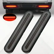9'' Smoked Oval LED Dynamic Turn Signal Tail Brake Light Bar Truck Trailer E8 2x (for: Kia)