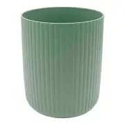 Mainstays 1.64 Gallon Plastic Ribbed Wastebasket, Green free shipping