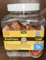 Viega ProPress 3/4" Copper Cap Fitting 10pk New & Sealed Free Ship Part # 77450