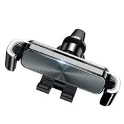 Bakee Metal Mini Gravity Linkage Automatic Lock Air Vent Car Phone Holder Car Mount for 4.0-6.5 Inch Smart Phone for iPhone 11 for Samsung Note 10 Xiaomi