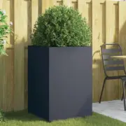 Steel Planter Anthracite 52x48x75 cm Modern Garden Decor Large Outdoor Container