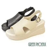 在飛比找ETMall東森購物網優惠-GREEN PHOENIX 女 涼鞋 厚底涼鞋 楔型涼鞋 輕