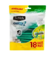 Schick Exacta 2 Sensitive Disposable Razors, Compares to Slim Twin, 18 Count