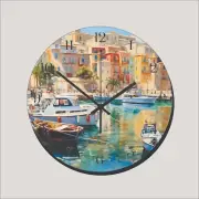 Venice Seaside Boats Italy Water Ocean Art Wall Hanging Wall Clock Time Piece