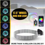 4X 17.5" LED RGB Wheel Ring Lights For Truck Car Rim Light Bluetooth APP Control (for: Porsche)