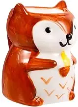 BELLIFFY Ceramic Egg Cup Holder Adorable Squirrel Design Boiled Egg Stand for Breakfast Easy to Clean for Homes Parties and Restaurants Kitchen Accessory