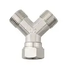 Copper Dishwasher Washing Machine Tap Y Dual Splitter 12 Hot Water Connector