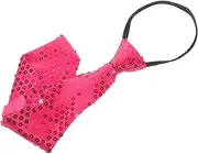 [Abaodam] Sparkly Sequin Necktie for Men Women Tie for Halloween Cosplay Weddings and Parties Unique Rosy Design for Costumes and Performances