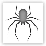 Spider Black Widow Halloween Stencil - Choose a Size - Laser-Cut Reusable