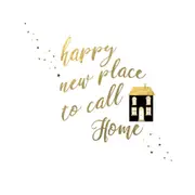 Hammond Gower Luxury Happy New Place To Call Home Card - 15.5x15.5cm