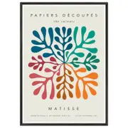 Galrie Henri Matisse's Papiers Découpés - Vibrant Mid-Century Modern Art Print, Black Frame, A0 84 x 119cm (33 x 47inch)