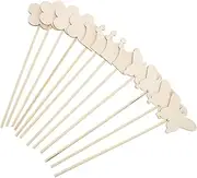 Gatuida Fairy Wands 12pcs Wooden Craft Wands Girls' Toys Unique Party Favors Creative