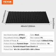 Acoustic Foam Panels 4 Pack 48x24x2 Inch Sound Proofing For Studio Wall Ceiling