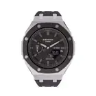 Casioak Mod Royal Oak Casio G-Shock GA-2100 Metal Steel Black Band Watch GA2100